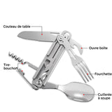Set d'ustensiles multifonctionnels de camping 5 en 1