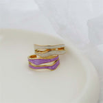 Bague géométrique en émail