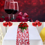Chemin de table sur le thème de la Saint-Valentin