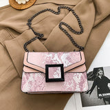 Sac Vintage Carré à Chaîne