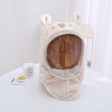 Bonnet polaire à capuche avec visière coupe-vent