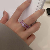 Bague géométrique en émail