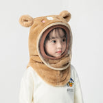 Bonnet polaire à capuche avec visière coupe-vent