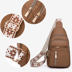 Sac ceinture décontracté à fermeture éclair pour femme