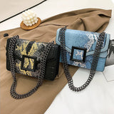 Sac Vintage Carré à Chaîne