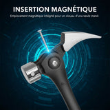 Sakerplus Outil Marteau à Griffe Magnétique Multifonctionnel