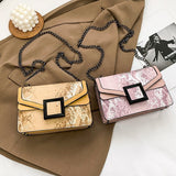 Sac Vintage Carré à Chaîne