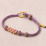 Bracelet tressé réglable Peach Blossom
