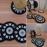 Sous-verre pour Plaque de Poids Set de 4