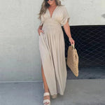 Robe longue Maxi Effortless à encolure en V fendue
