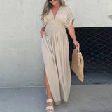 Robe longue Maxi Effortless à encolure en V fendue