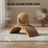 Balle Griffoir pour Chat sur Support