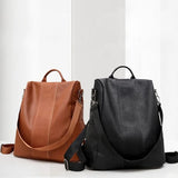 Sac à bandoulière antivol en cuir PU