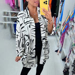Chemise oversize à imprimé abstrait