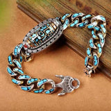 Bracelets avec Mantra à Six Caractères et Dzi à Neuf Yeux