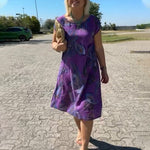 Robe en lin-coton imprimé