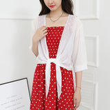 Cardigan scintillant en tissu fin de soie