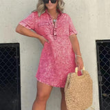 Jupe en jean Robe à ourlet frangé