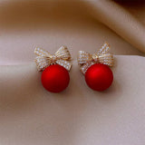 Boucles d'oreilles en perles papillon rouges