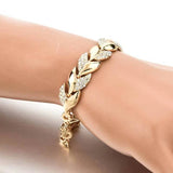 Bracelet Feuilles Strass