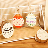 Oeufs de Pâques en bois(10 pièces)