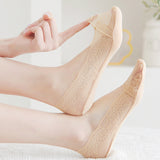 Chaussettes de doublure en dentelle pour femmes