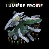 Jouet d'hélicoptère de dinosaure transformant LED