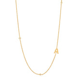 Collier à diamants avec lunette pour les initiales