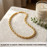 Collier en acier inoxydable à chaîne torsadée