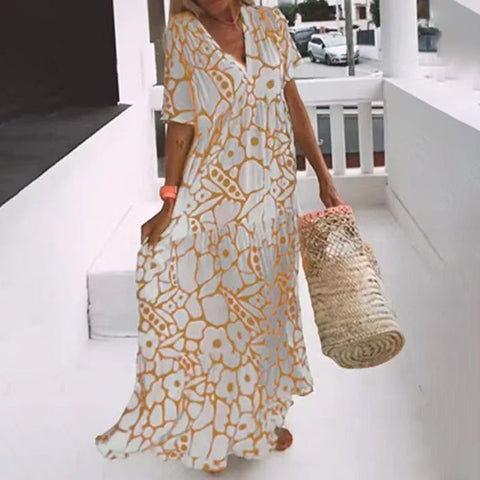 Robe imprimée à manches courtes✨
