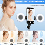 Bâton de selfie 6 en 1 avec lumière d'appoint
