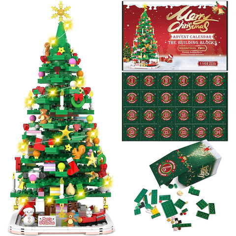 2024 Jeu de construction de sapin de Noël