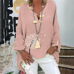Chemise grande taille en coton lin Dandelion