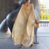 Robe en mousseline texturée marbrée