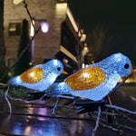 Lumières Solaires pour Arbres Ensemble de 5 Oiseaux en Résine