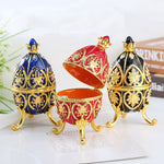 Boîte à bijoux en forme d'œuf pour Pâques