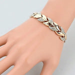 Bracelet Feuilles Strass