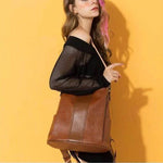 Sac à bandoulière antivol en cuir PU