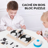 Casse-tête en bois à blocs cachés