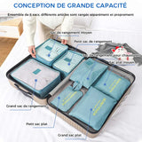 Ensemble organisateur de voyage 7 pièces