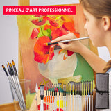 Ensemble de 24 Pinceaux en Nylon