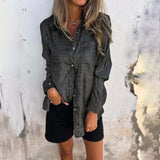 Chemise unie brillante pour femmes
