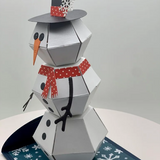 Carte de Noël 3D Pop Up Renne Bonhomme de neige