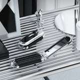 Brosse à cheveux miroir pliante de voyage