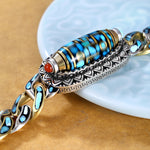 Bracelets avec Mantra à Six Caractères et Dzi à Neuf Yeux