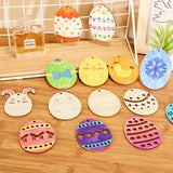 Oeufs de Pâques en bois(10 pièces)