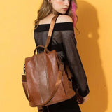 Sac à bandoulière antivol en cuir PU