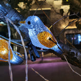 Lumières Solaires pour Arbres Ensemble de 5 Oiseaux en Résine
