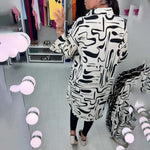 Chemise oversize à imprimé abstrait