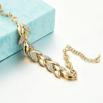Bracelet Feuilles Strass